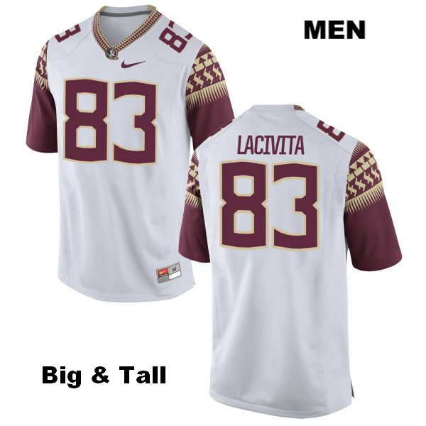 Men's NCAA Nike Florida State Seminoles #83 Bryan LaCivita College Big & Tall White Stitched Authentic Football Jersey FKC2269TZ